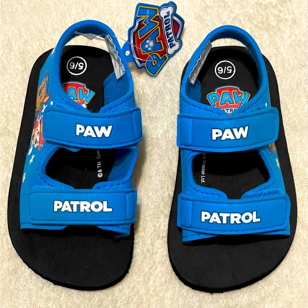 Paw Patrol Kids Sandals 5/6 NWT